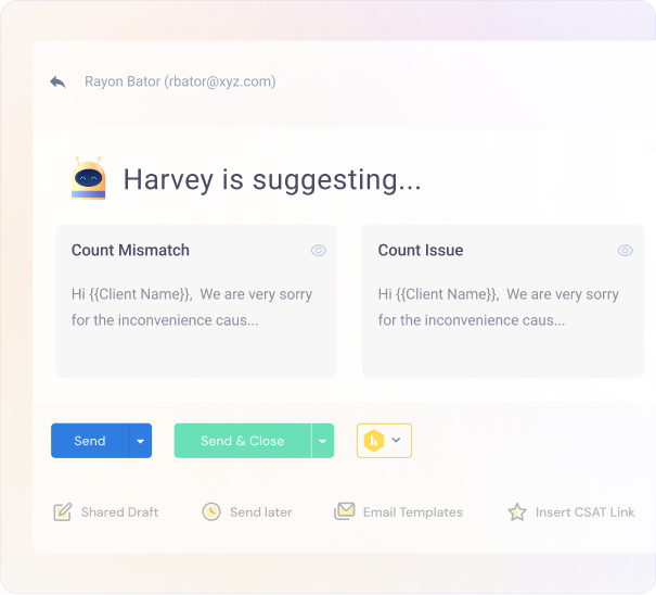 Get intelligent email template suggestions