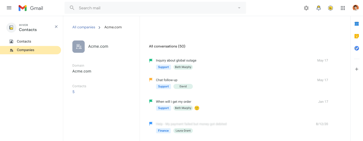 Customer Contacts